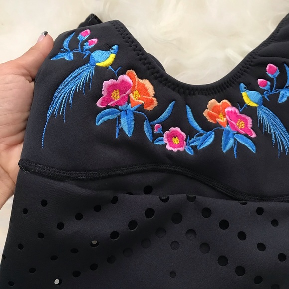 CYNTHIA ROWLEY Racy Embroidered Perforated Swimsui - Picture 8 of 8